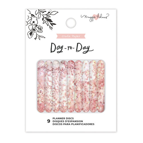 Maggie Holmes - Day to Day Planner Collection - Planner Discs - Medium - Pink Glitter