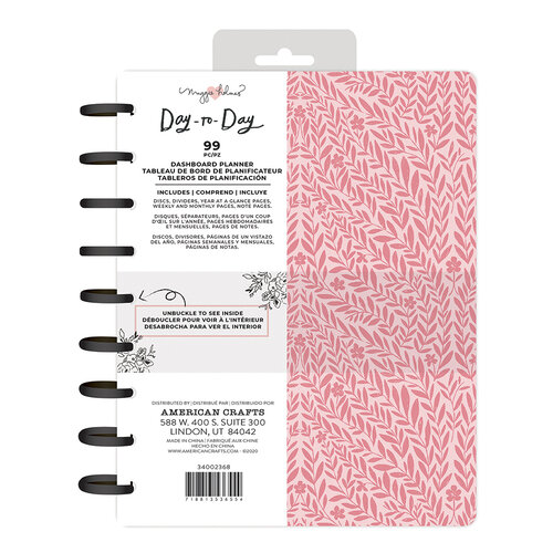 Maggie Holmes - Day to Day Planner Collection - Freestyle Disc Planner - Pink Vines