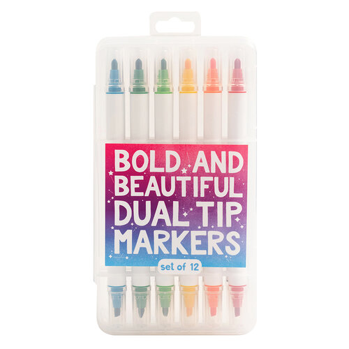 American Crafts - Dual Tip Marker - Bold and Beautiful - Chisel and Bold Tips
