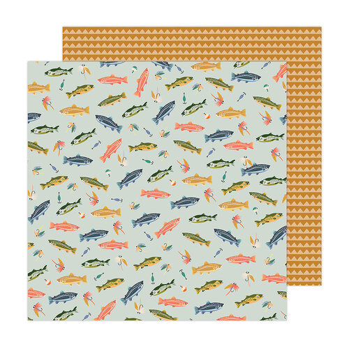 Jen Hadfield - Live and Let Grow Collection - 12 x 12 Double Sided Paper - Fishing Hole
