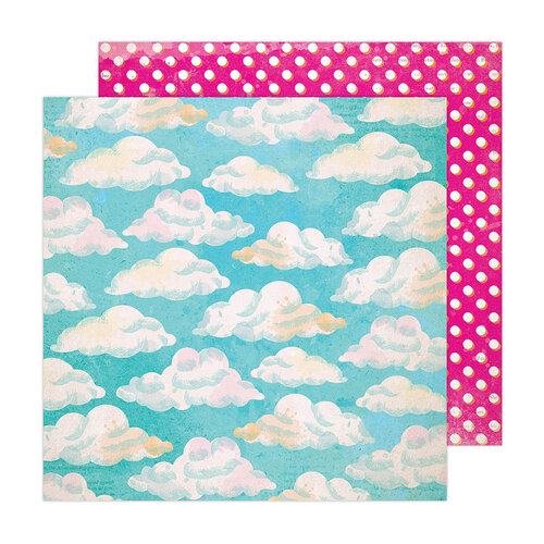 Vicki Boutin - Sweet Rush Collection - 12 x 12 Double Sided Paper - Silver Lining