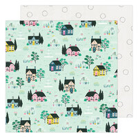 Maggie Holmes - Garden Party Collection - 12 x 12 Double Sided Paper - Cottages and Green Houses