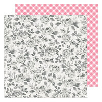 Maggie Holmes - Garden Party Collection - 12 x 12 Double Sided Paper - Rose Bush