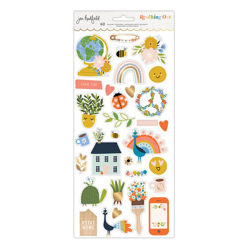 Jen Hadfield - Reaching Out Collection - 6 x 12 Sticker Sheet - Gold Foil Accents