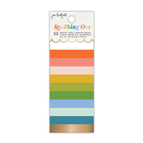 Jen Hadfield - Reaching Out Collection - Washi Tape - Solid - Gold Foil Accents