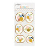 Jen Hadfield - Reaching Out Collection - Stickers - Pressed Flowers - Gold Foil Accents