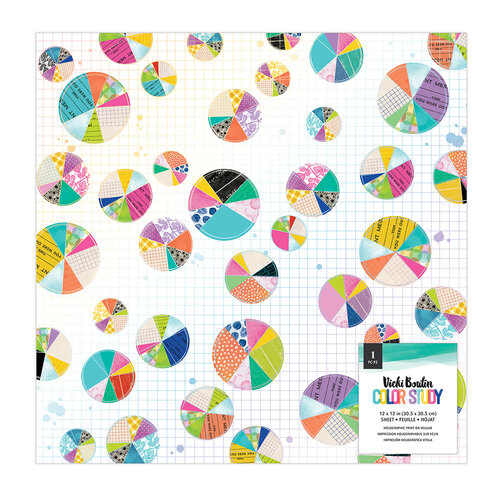 Vicki Boutin - Color Study Collection - 12 x 12 Specialty Paper - Vellum and Gold Holographic Foil