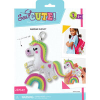 Colorbok - Sew Cute Collection - Backpack Clips - Unicorn - Felt