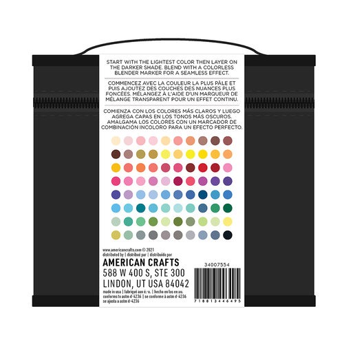 American Crafts Dual-Tip 48 Sketch Markers and 3 Colorless Blenders -  20386432