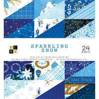 Die Cuts with a View - Sparkling Snow Collection - 6 x 6 Double Sided Paper Stack - Holographic Foil Accents