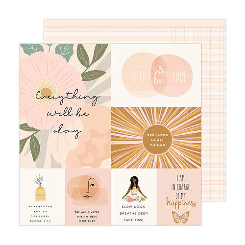 Jen Hadfield - Peaceful Heart Collection - 12 x 12 Double Sided Paper - Good Things