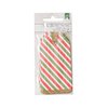 American Crafts - All Wrapped Up Collection - Christmas - Striped Tags with Glitter Accents