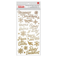 Crate Paper - Busy Sidewalks Collection - Christmas - Thickers - Phrases - Hustle and Bustle