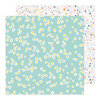 Damask Love - Life's a Party Collection - 12 x 12 Double Sided Paper - Flower Power