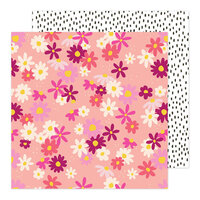 Damask Love - Life's a Party Collection - 12 x 12 Double Sided Paper - Poppy Parade