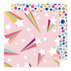 Damask Love - Life's a Party Collection - 12 x 12 Double Sided Paper - Stars N' Rainbow Stripes