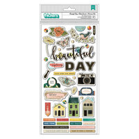 Vicki Boutin - Fernwood Collection - Thickers - Beautiful Day - Chipboard with Gold Foil Accents