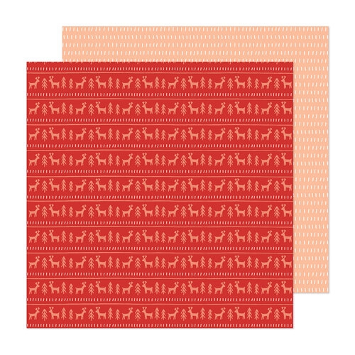 Crate Paper - Busy Sidewalks Collection - Christmas - 12 x 12 Double Sided Paper - Sweater Weather