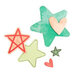 Vicki Boutin - Warm Wishes Collection - Christmas - Chipboard Stickers - Stars and Hearts