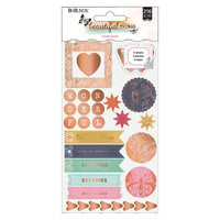 Bo Bunny - Beautiful Things Collection - Sticker Book - Copper Foil Accents