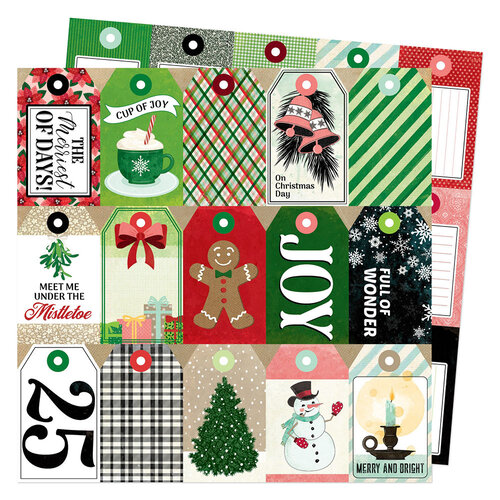 Vicki Boutin - Evergreen and Holly Collection - Christmas - 12 x 12 Double Sided Paper - Merriest Days