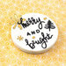 Vicki Boutin - Evergreen and Holly Collection - Christmas - Thickers - Phrases - Joyful - Gold Foil Accents
