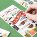 Vicki Boutin - Evergreen and Holly Collection - Christmas - Sticker Book - Gold Foil Accents