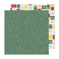 Crate Paper - Mittens and Mistletoe Collection - Christmas - 12 x 12 Double Sided Paper - Evergreen