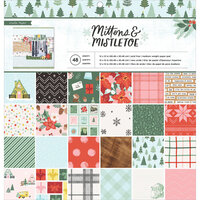 Crate Paper - Mittens and Mistletoe Collection - Christmas - 12 x 12 Paper Pad