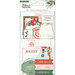 Crate Paper - Mittens and Mistletoe Collection - Christmas - Ephemera - Journaling Cards with Gold Foil Accents