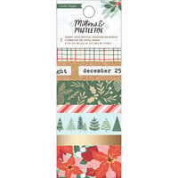 Crate Paper - Mittens and Mistletoe Collection - Christmas - Washi Tape with Gold Foil Accents