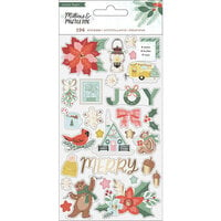 Crate Paper - Mittens and Mistletoe Collection - Christmas - Sticker Book with Gold Foil Accents