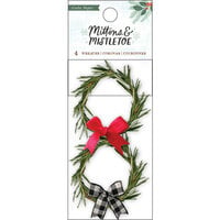 Crate Paper - Mittens and Mistletoe Collection - Christmas - Embellishments - Wreaths