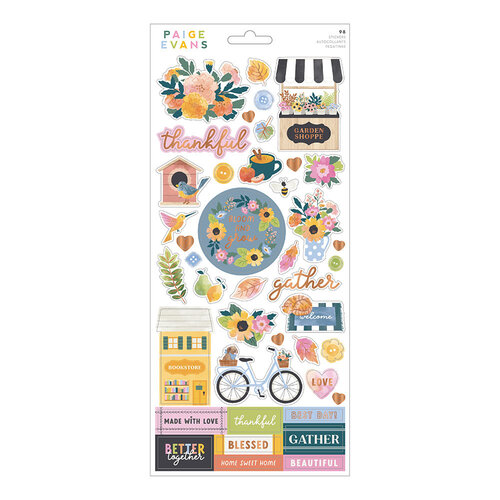 Paige Evans - Garden Shoppe Collection - 6 x 12 Cardstock Stickers With Copper Foil Accents