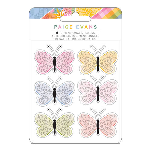 Paige Evans - Garden Shoppe Collection - Stickers - Dimensional Butterflies