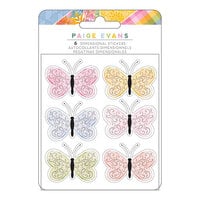 Paige Evans - Garden Shoppe Collection - Stickers - Dimensional Butterflies