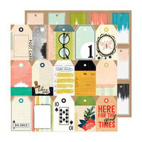 Vicki Boutin - Print Shop Collection - 12 x 12 Double Sided Paper - Print Shop Tags