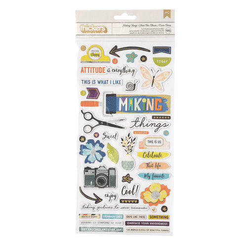 Vicki Boutin - Print Shop Collection - Thickers - Phrases with Gold Foil Accents - Making Things
