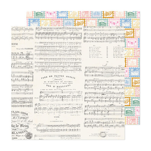 Maggie Holmes - Parasol Collection - 12 x 12 Double Sided Paper - La Musique