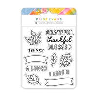 Paige Evans - Clear Acrylic Stamps - Thankful and Blessed