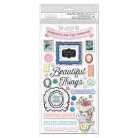 BoBunny - Brighton Collection - Thickers - Phrase - Beautiful Thing with Iridescent Foil Accents