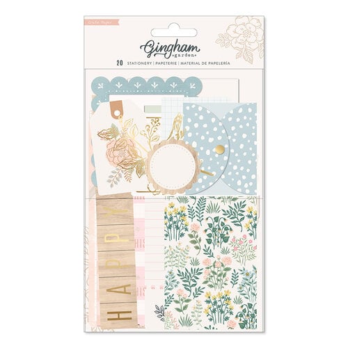 Crate Paper - Gingham Garden Collection - Embellishments - Stationary Pack