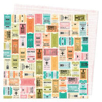 Vicki Boutin - Where To Next Collection - 12 x 12 Double Sided Paper - One Way Ticket
