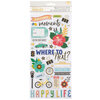 Vicki Boutin - Where To Next Collection - Thickers - Phrase - Happy Life - Chipboard