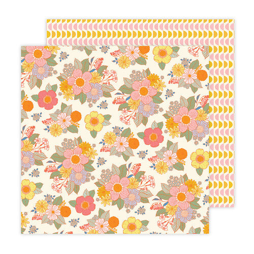 Jen Hadfield - Flower Child Collection - 12 x 12 Double Sided Paper - Flower Child