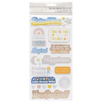 Jen Hadfield - Flower Child Collection - Thickers - Phrase - Silver Holographic Foil