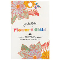 Jen Hadfield - Flower Child Collection - 3 x 4 Note Cards with Silver Holographic Foil Accents