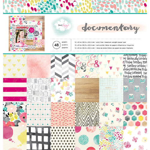 American Crafts - Dear Lizzy Collection - Documentary - 12 x 12 Paper Pad