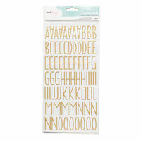 American Crafts - Dear Lizzy Collection - Documentary - Thickers - Gold Foil - Desktop - Gold