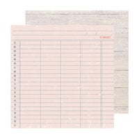 Heidi Swapp - Set Sail Collection - 12 x 12 Double Sided Paper - Ledger Peach